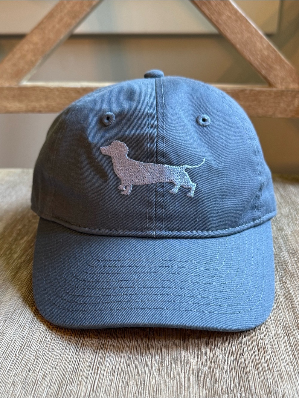 The Seaside Style Daschund hat youth kids boys Like new Blue dog